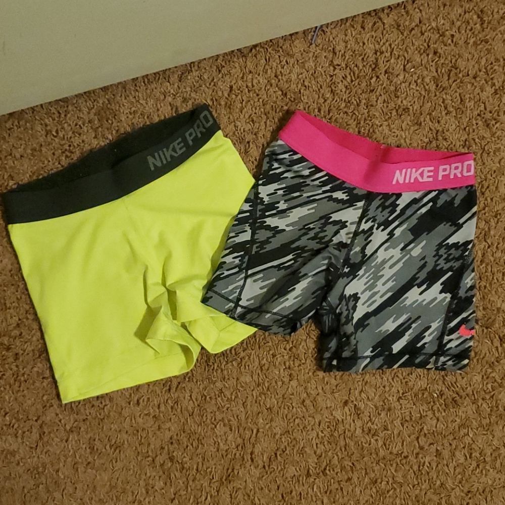 Two Pair Nike Pro Shorts
